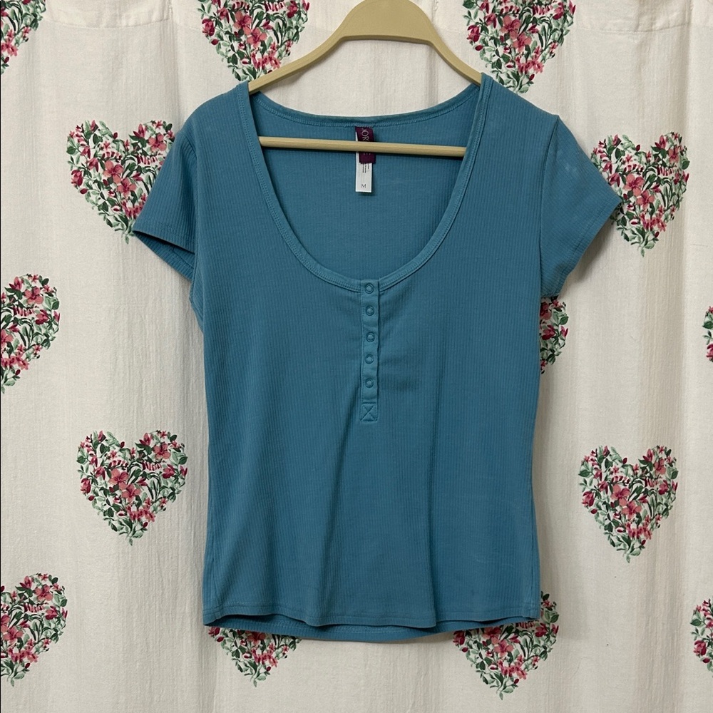 Adore Me Blue Short Sleeve Top
